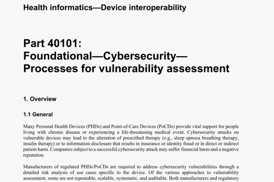 IEEE Std 11073-40101 pdf free download