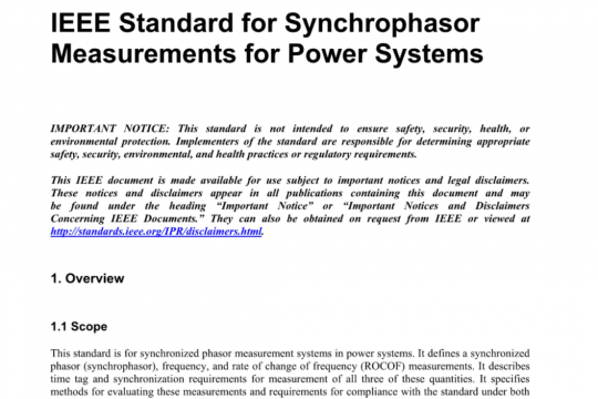 IEEE Std C37.118.1 pdf free download