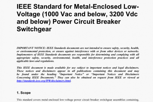 IEEE Std C37.20.1 pdf free download